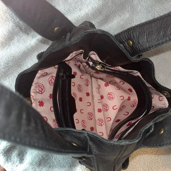 Lucky Brand Black Shoulder Bag (Genuine Leather) - Picture 3 of 3